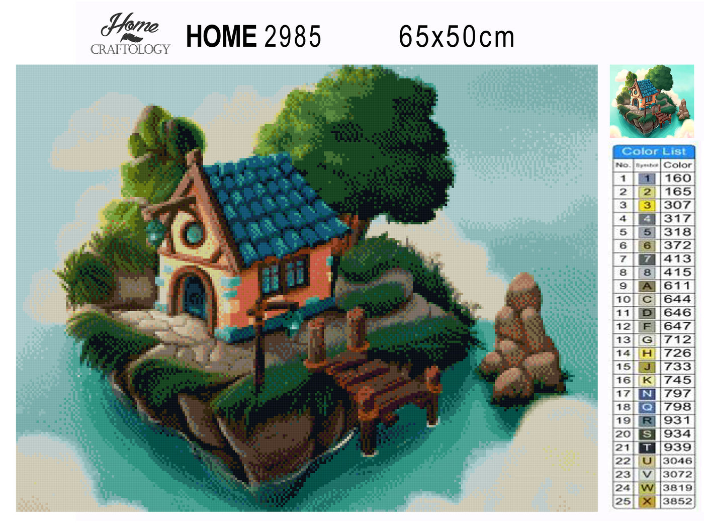 Island House - Premium Diamond Painting Kit