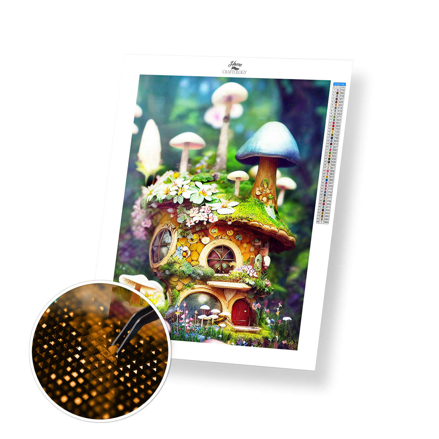 Little Mushroom House - Premium Diamond Painting Kit