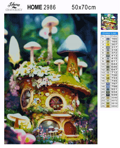 Little Mushroom House - Premium Diamond Painting Kit