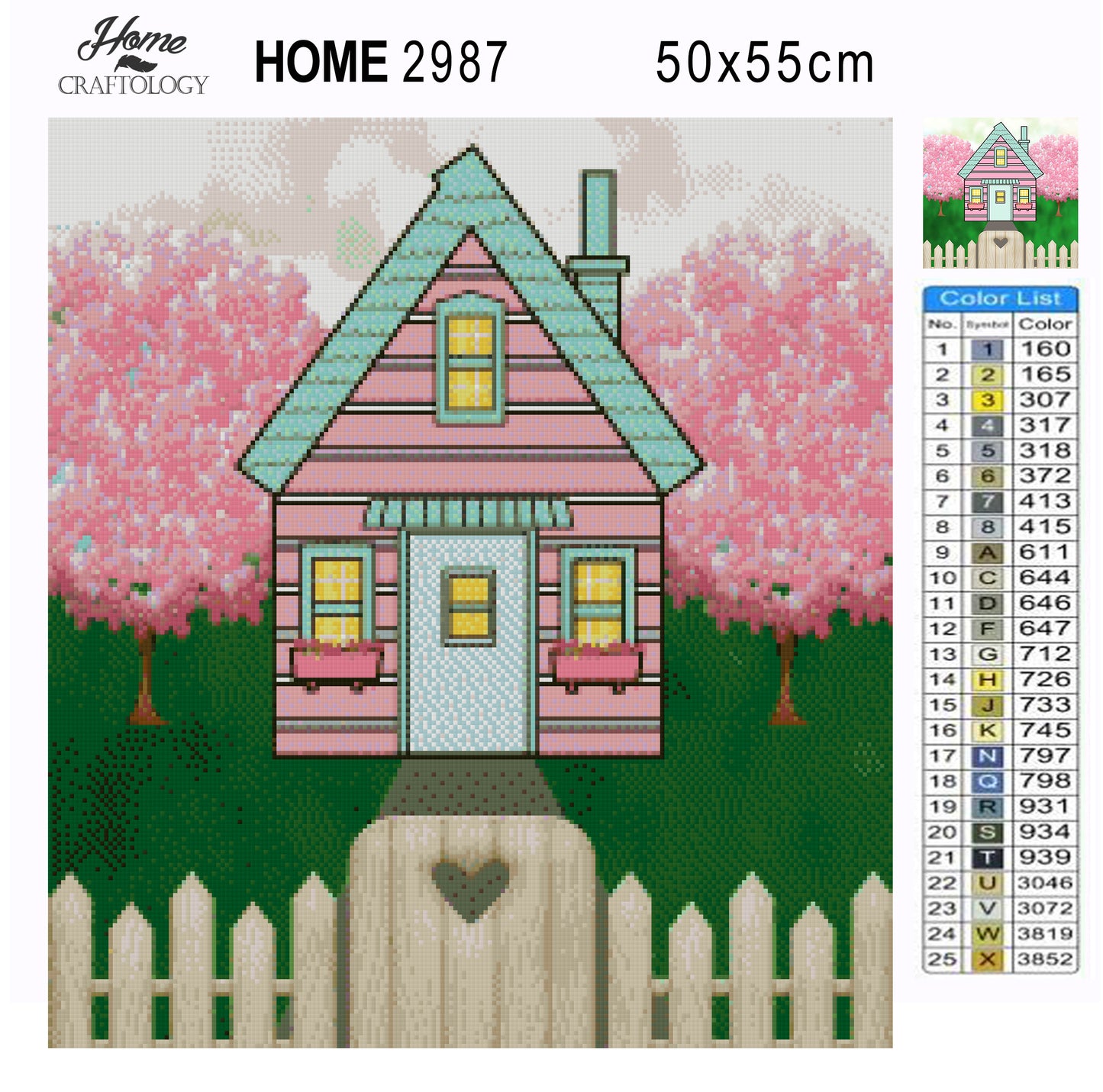 Pink House - Premium Diamond Painting Kit