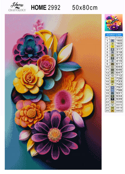 Mixed Flowers - Premium Diamond Painting Kit