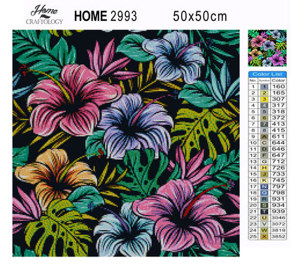 Neon Flowers - Premium Diamond Painting Kit