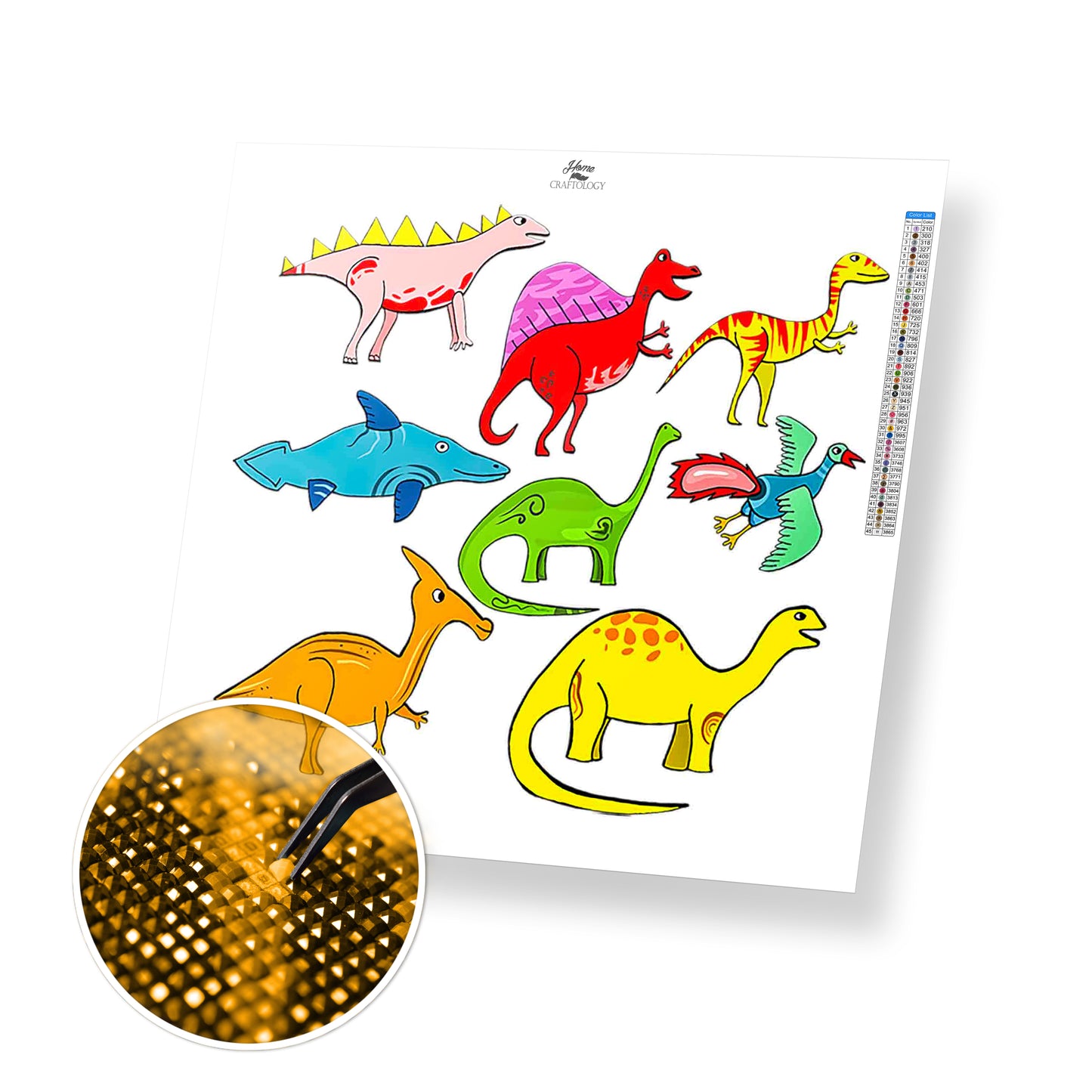 Dinosaur Wallpaper - Premium Diamond Painting Kit