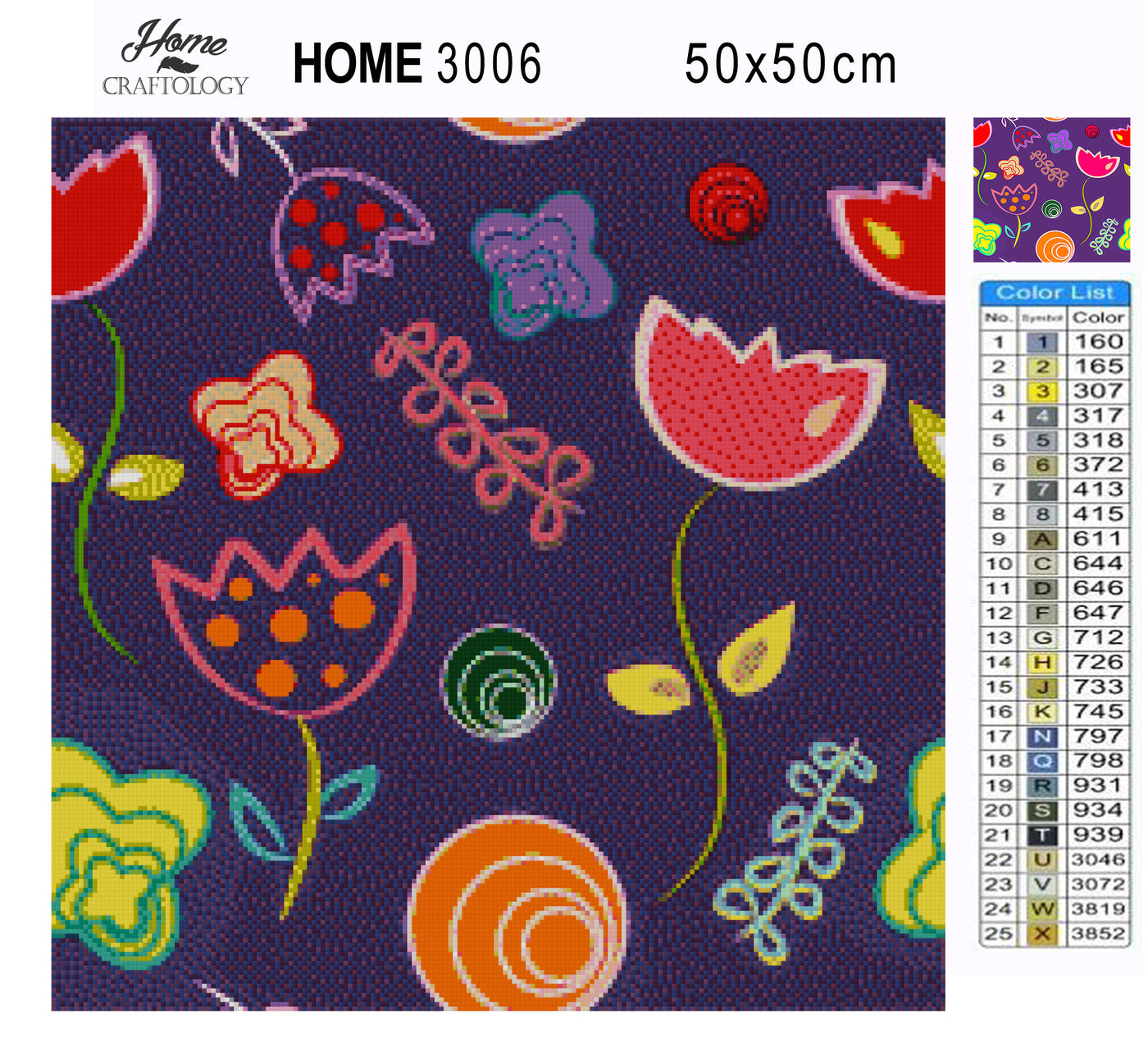 Neon Flowers Wallpaper - Premium Diamond Painting Kit