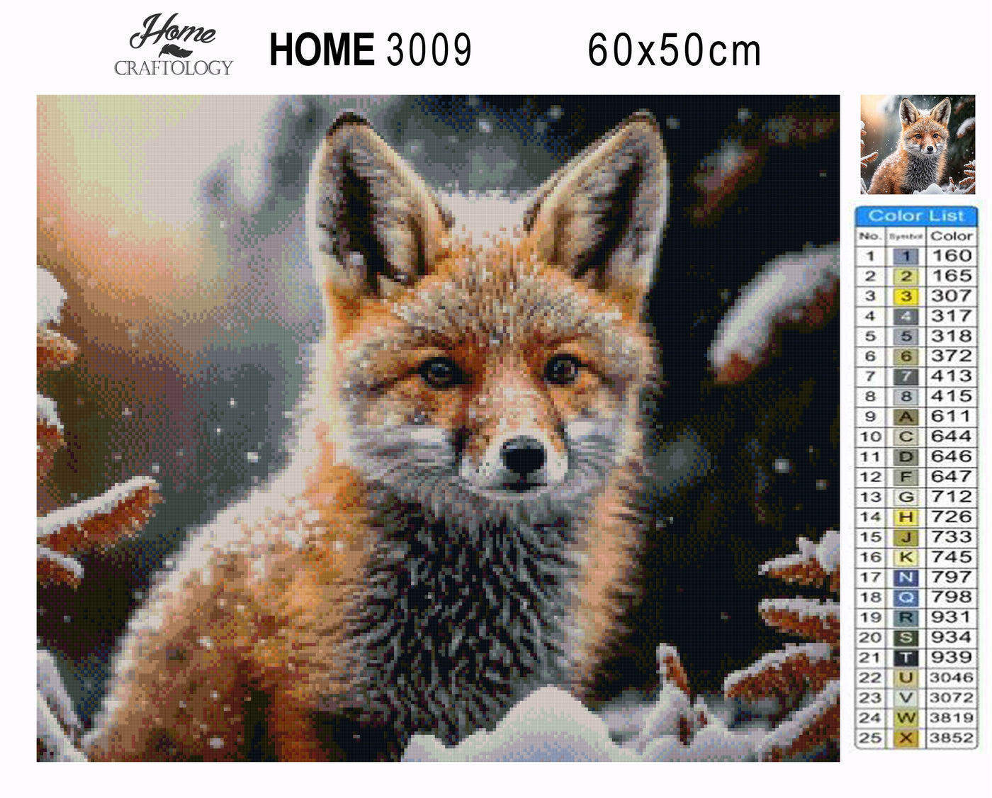 Brown Arctic Fox - Premium Diamond Painting Kit
