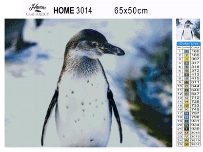 Penguin's Side View - Premium Diamond Painting Kit