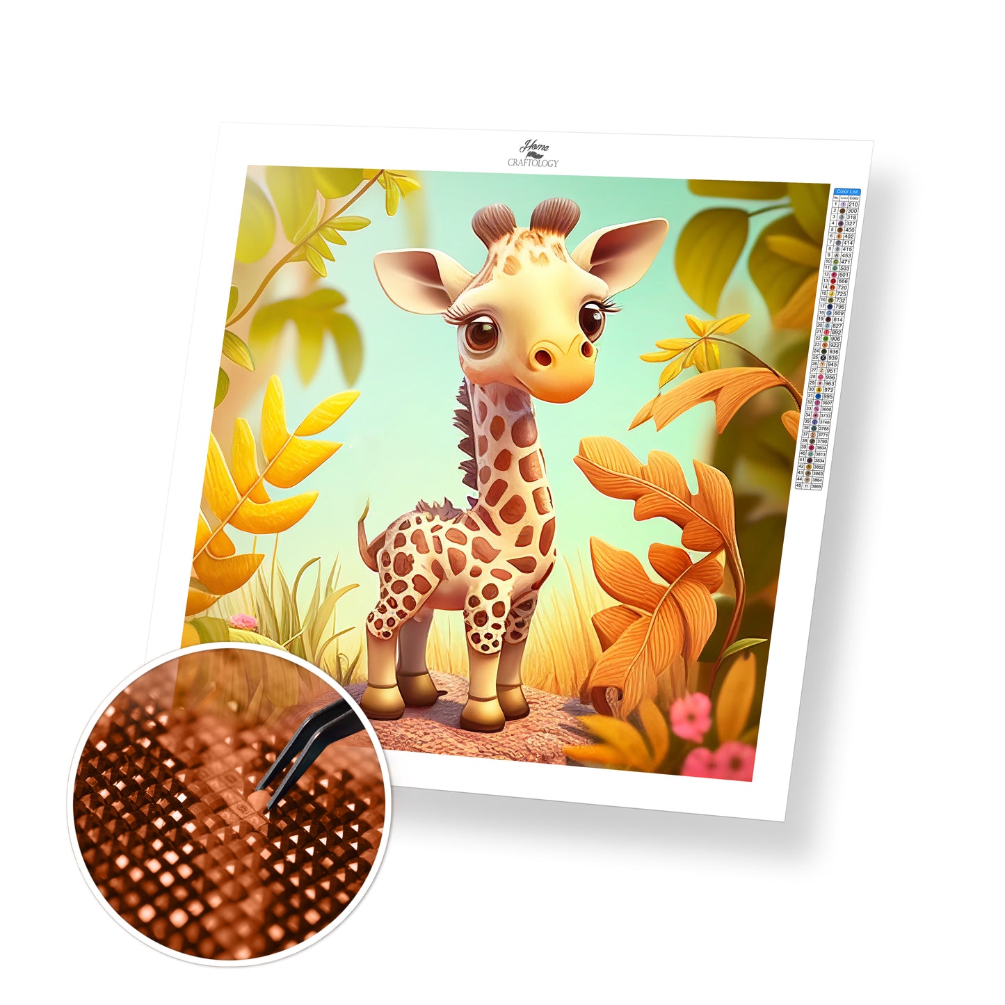 Cute Giraffe - Premium Diamond Painting Kit