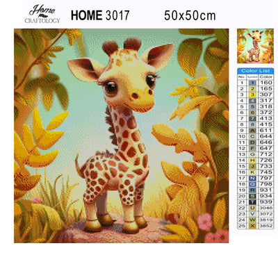 Cute Giraffe - Premium Diamond Painting Kit