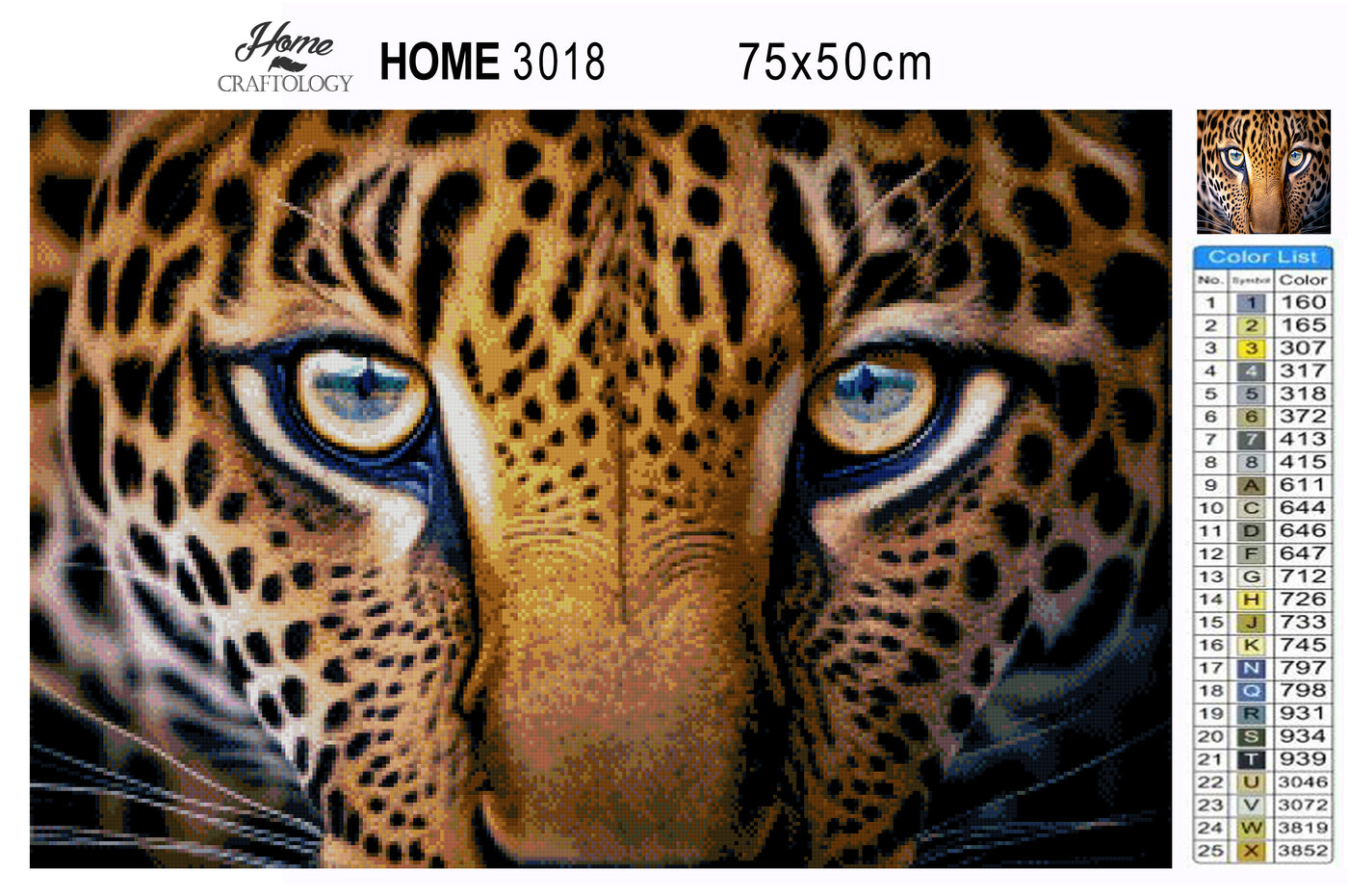 Leopard Eyes - Premium Diamond Painting Kit