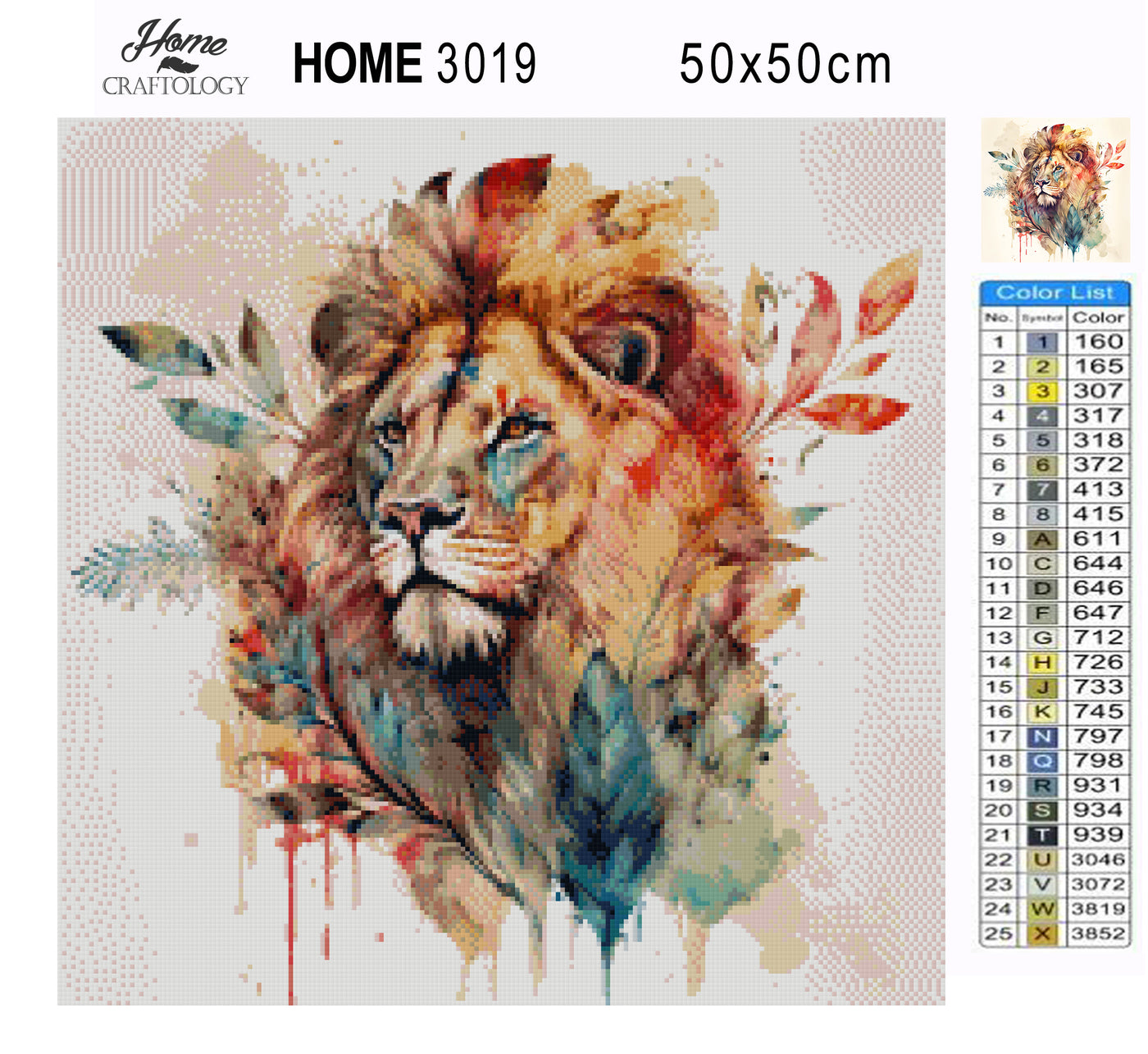 Lion Painting - Premium Diamond Painting Kit
