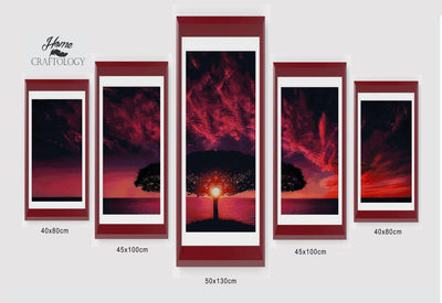 Tree Sunset Panel - Diamond Painting Panels