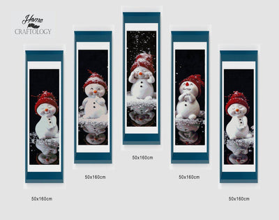 Five Snowmen Panel - Diamond Painting Panels