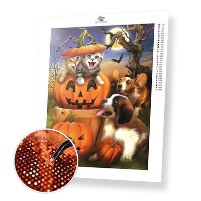 Halloween Cats and Dogs - Diamond Painting Kit - Home Craftology