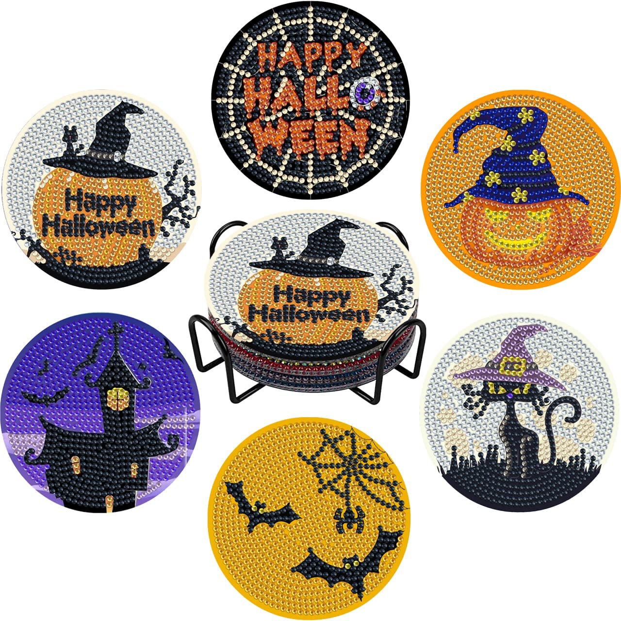 Set of 6 Halloween - Diamond Painting Coaster