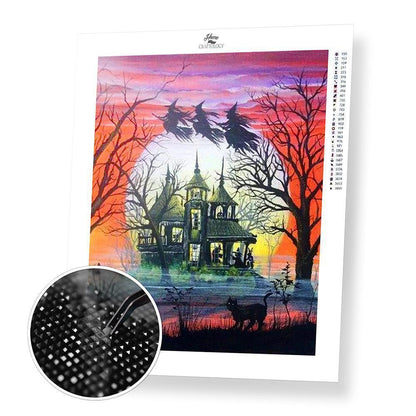 Haunted House - Diamond Painting Kit - Home Craftology