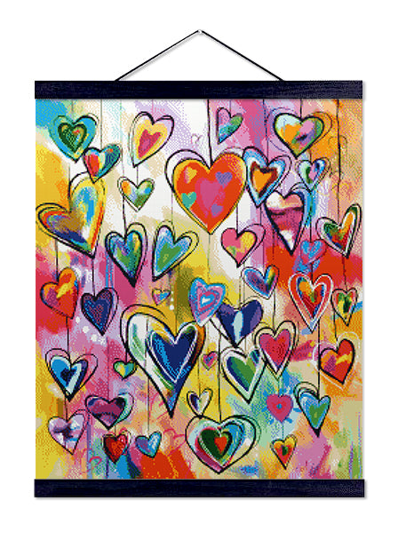 Heart Ornaments- Exclusive Premium Diamond Painting Kit