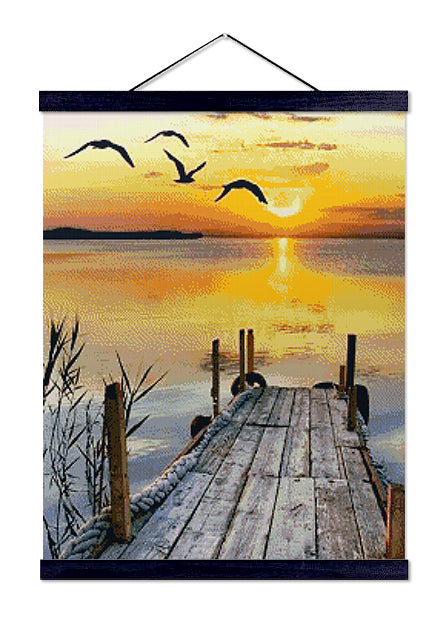 Birds and Sunset - Premium Diamond Painting Kit