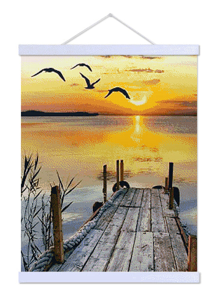 Birds and Sunset - Premium Diamond Painting Kit