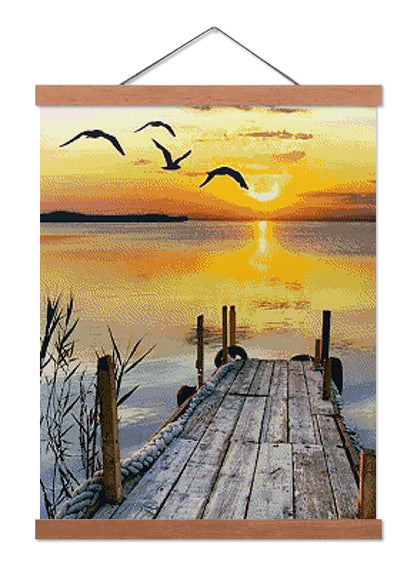 Birds and Sunset - Premium Diamond Painting Kit