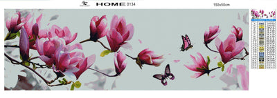 Flowers with Butterflies - Premium Diamond Painting Kit