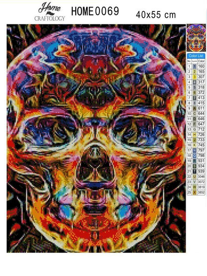 Colorful Skull - Premium Diamond Painting Kit