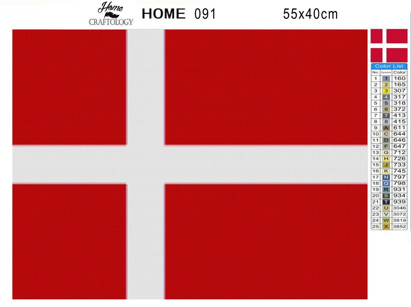 Denmark Flag - Premium Diamond Painting Kit