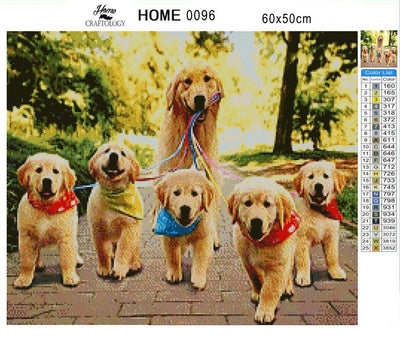 Dog Family - Premium Diamond Painting Kit