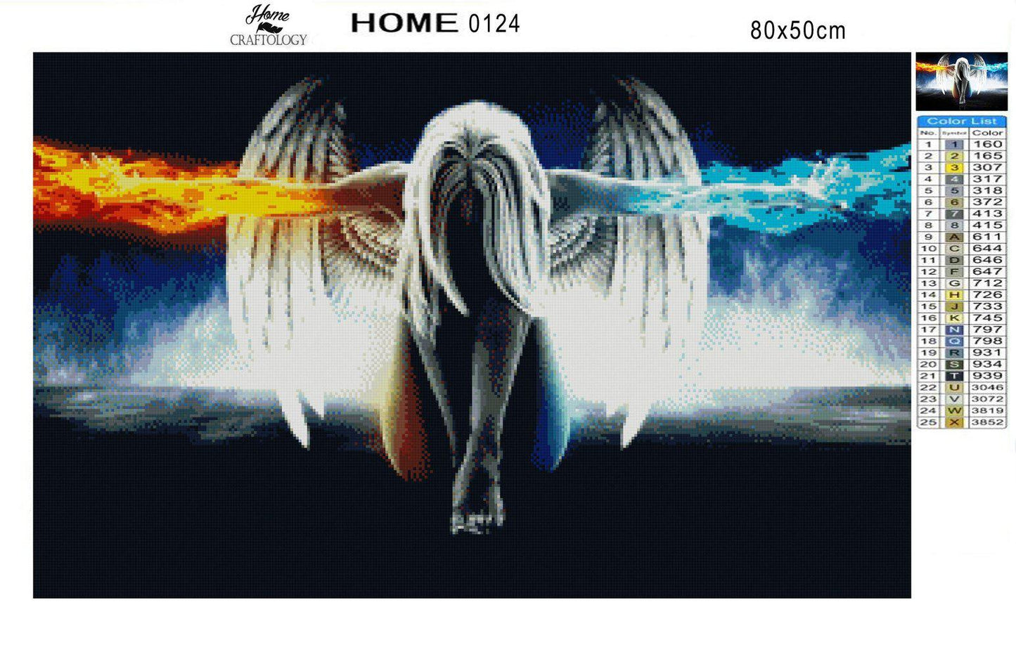 Fire and Ice Angel - Premium Diamond Painting Kit