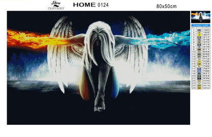 Fire and Ice Angel - Premium Diamond Painting Kit