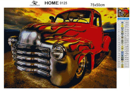 Fire Design Car - Premium Diamond Painting Kit