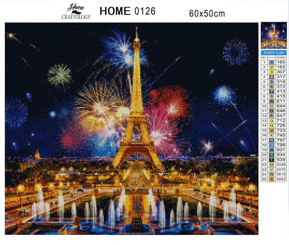 Fireworks Over Paris - Premium Diamond Painting Kit
