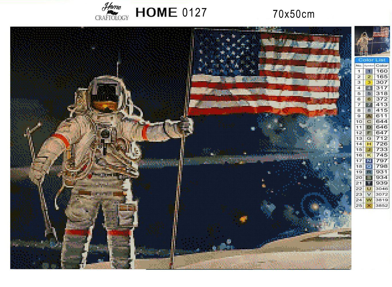 First Man on the Moon - Premium Diamond Painting Kit