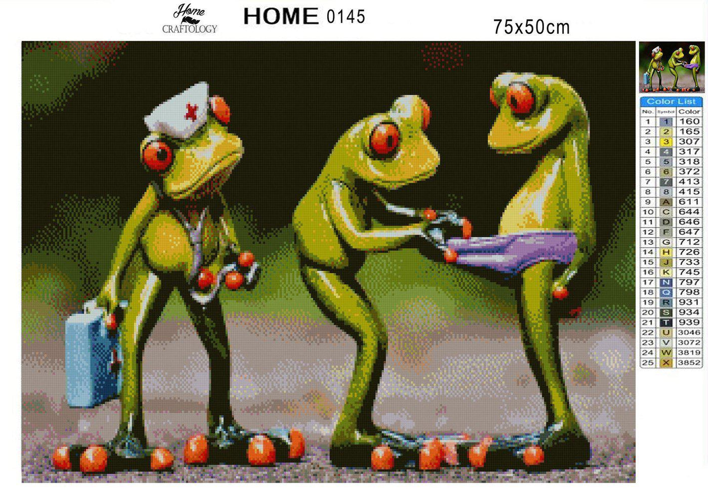 Funny Frogs - Premium Diamond Painting Kit