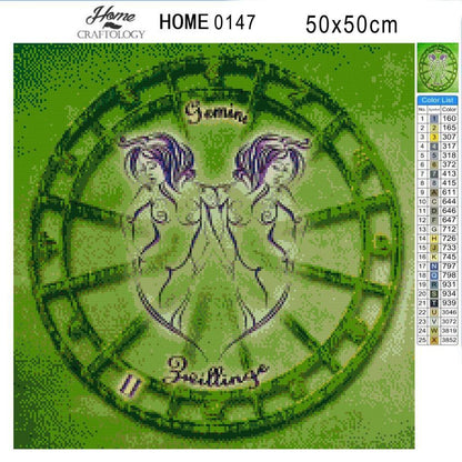 Gemini Horoscope - Premium Diamond Painting Kit