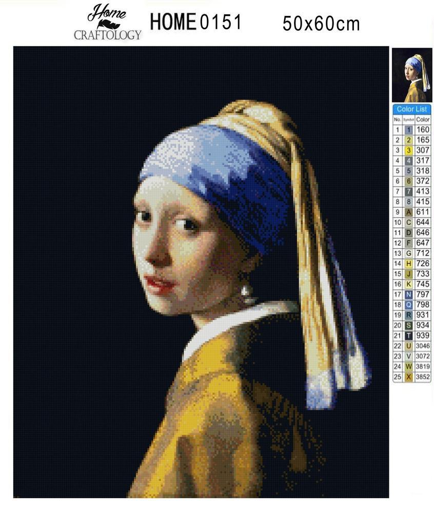 Girl with a Pearl Earring - Premium Diamond Painting Kit