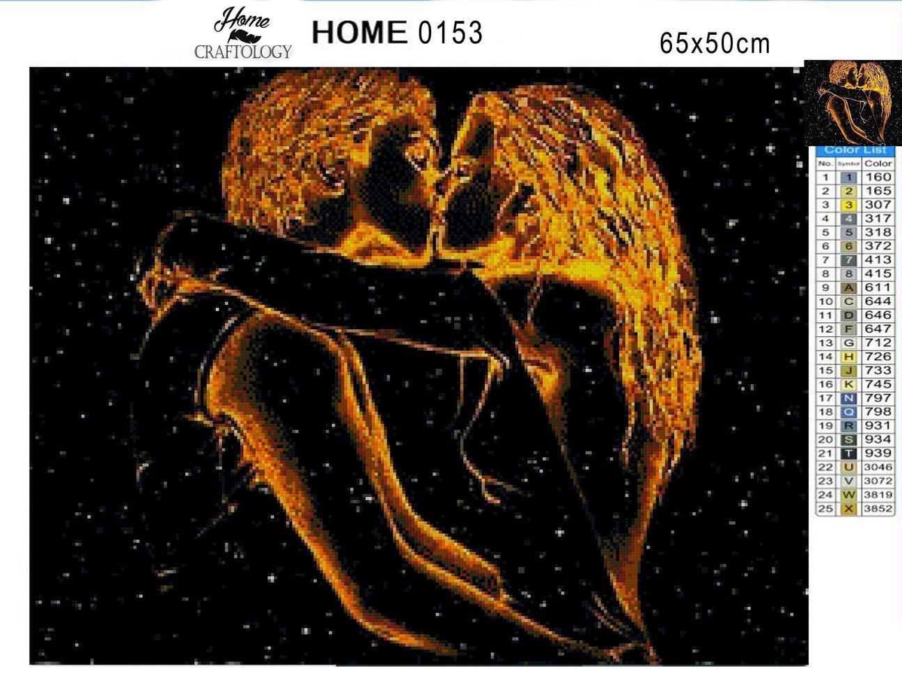 Glowing and Kissing Couple - Premium Diamond Painting Kit