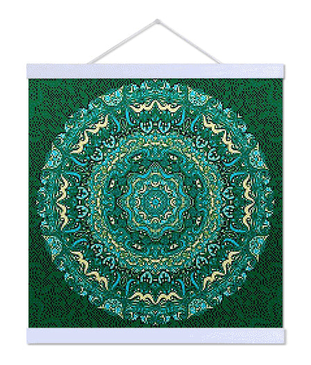 Green Mandala - Premium Diamond Painting Kit