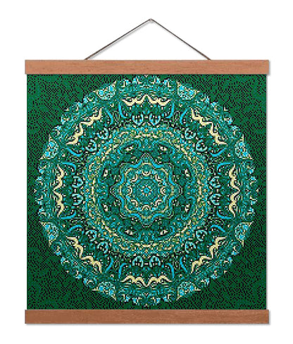 Green Mandala - Premium Diamond Painting Kit