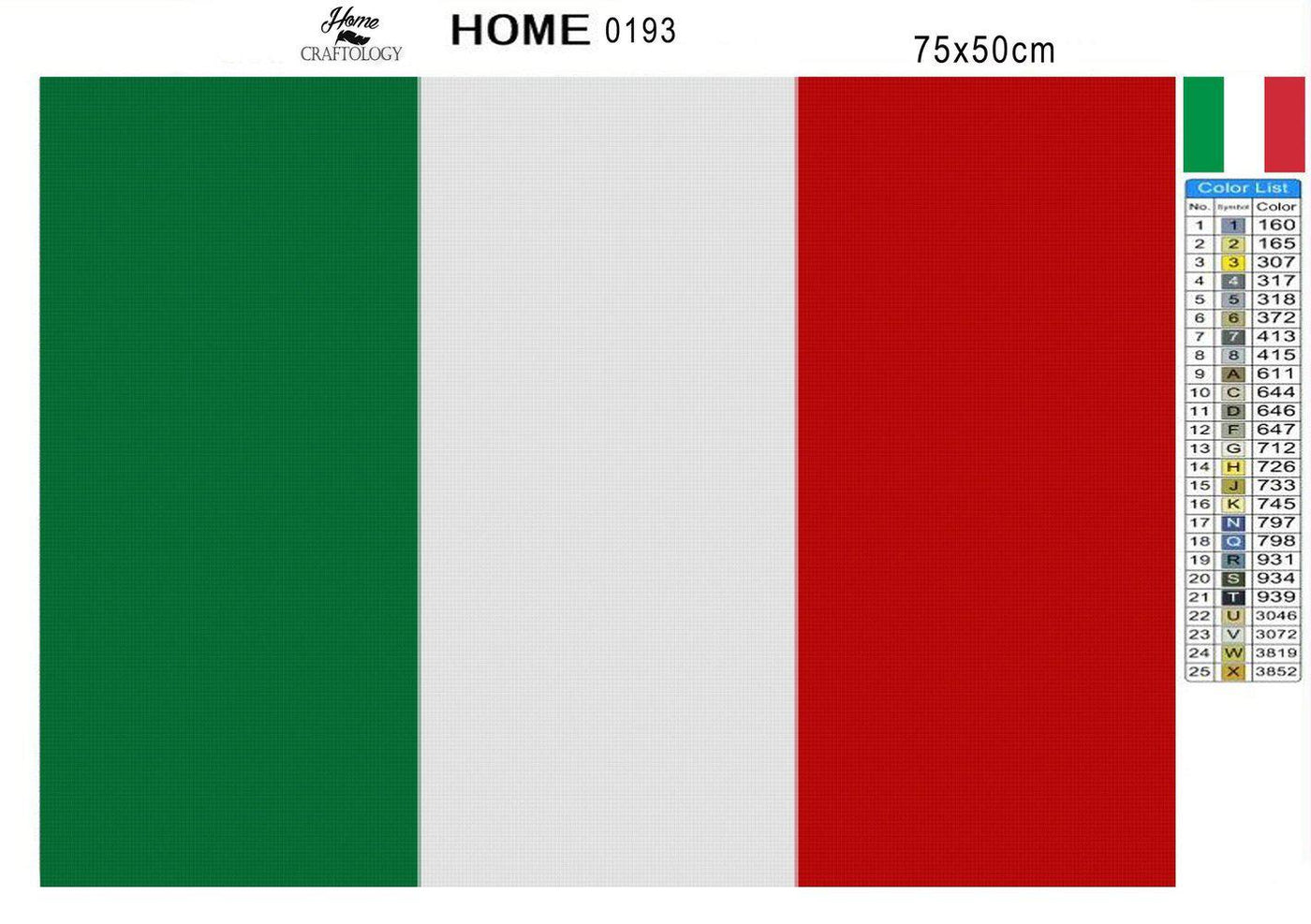 Italy Flag - Premium Diamond Painting Kit