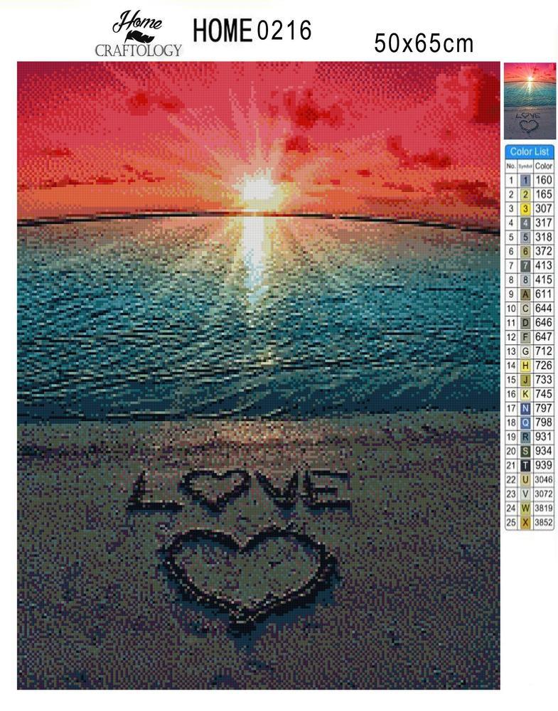 Love on the Beach - Premium Diamond Painting Kit