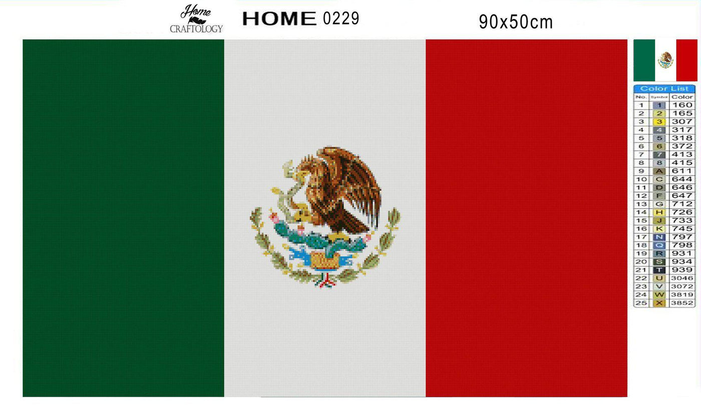 Mexico Flag - Premium Diamond Painting Kit