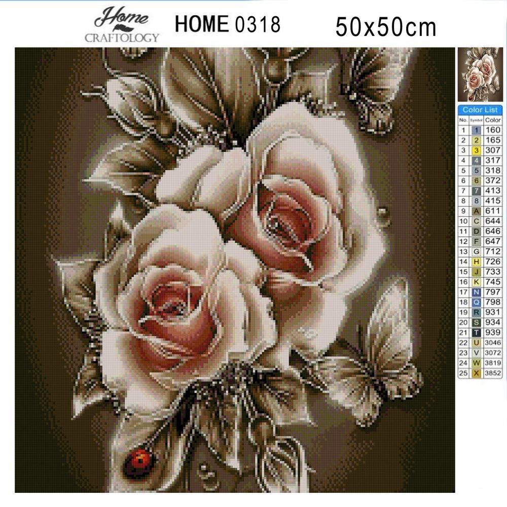 Sepia Roses - Premium Diamond Painting Kit