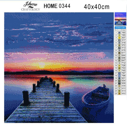 Sunset Dock - Premium Diamond Painting Kit