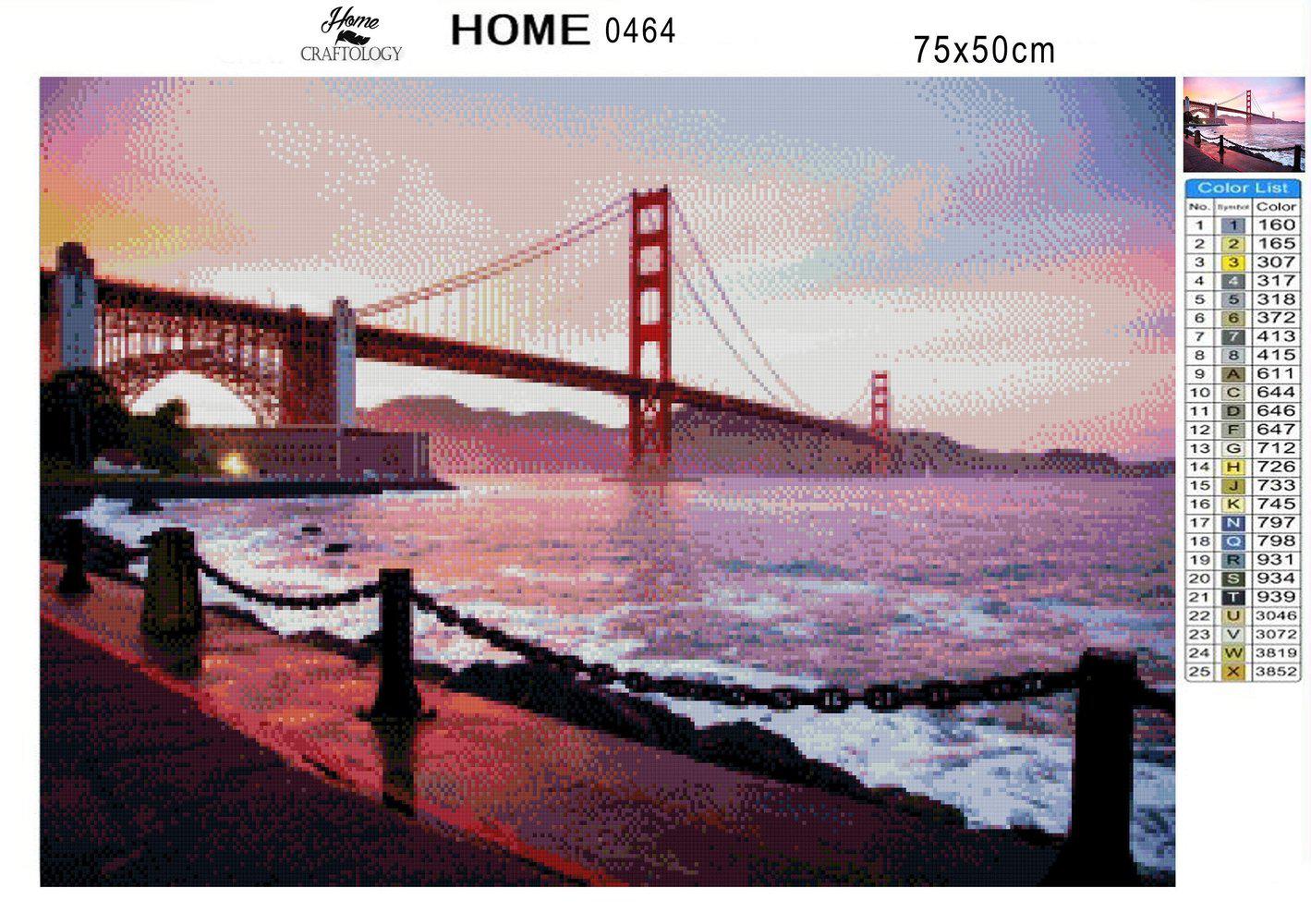 Golden Gate Bridge - Premium Diamond Painting Kit