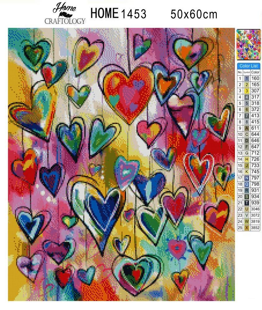 Heart Ornaments- Exclusive Premium Diamond Painting Kit