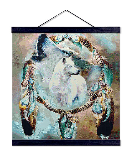 New Wolf Dreamcatcher - Exclusive Premium Diamond Painting Kit