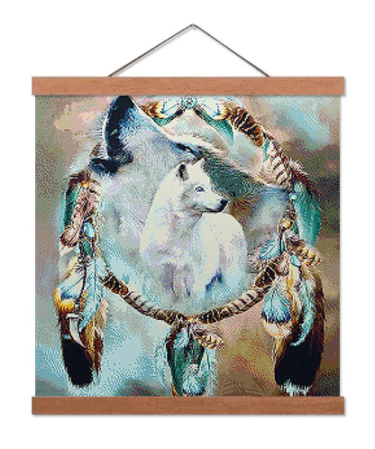 New Wolf Dreamcatcher - Exclusive Premium Diamond Painting Kit