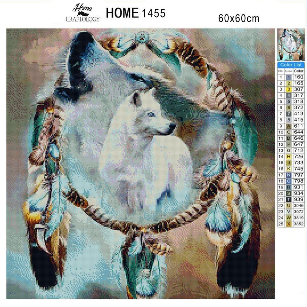 New Wolf Dreamcatcher - Exclusive Premium Diamond Painting Kit