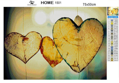 3 Hearts - Premium Diamond Painting Kit