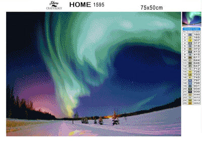 Northern Lights Swirl- Premium Diamond Painting Kit
